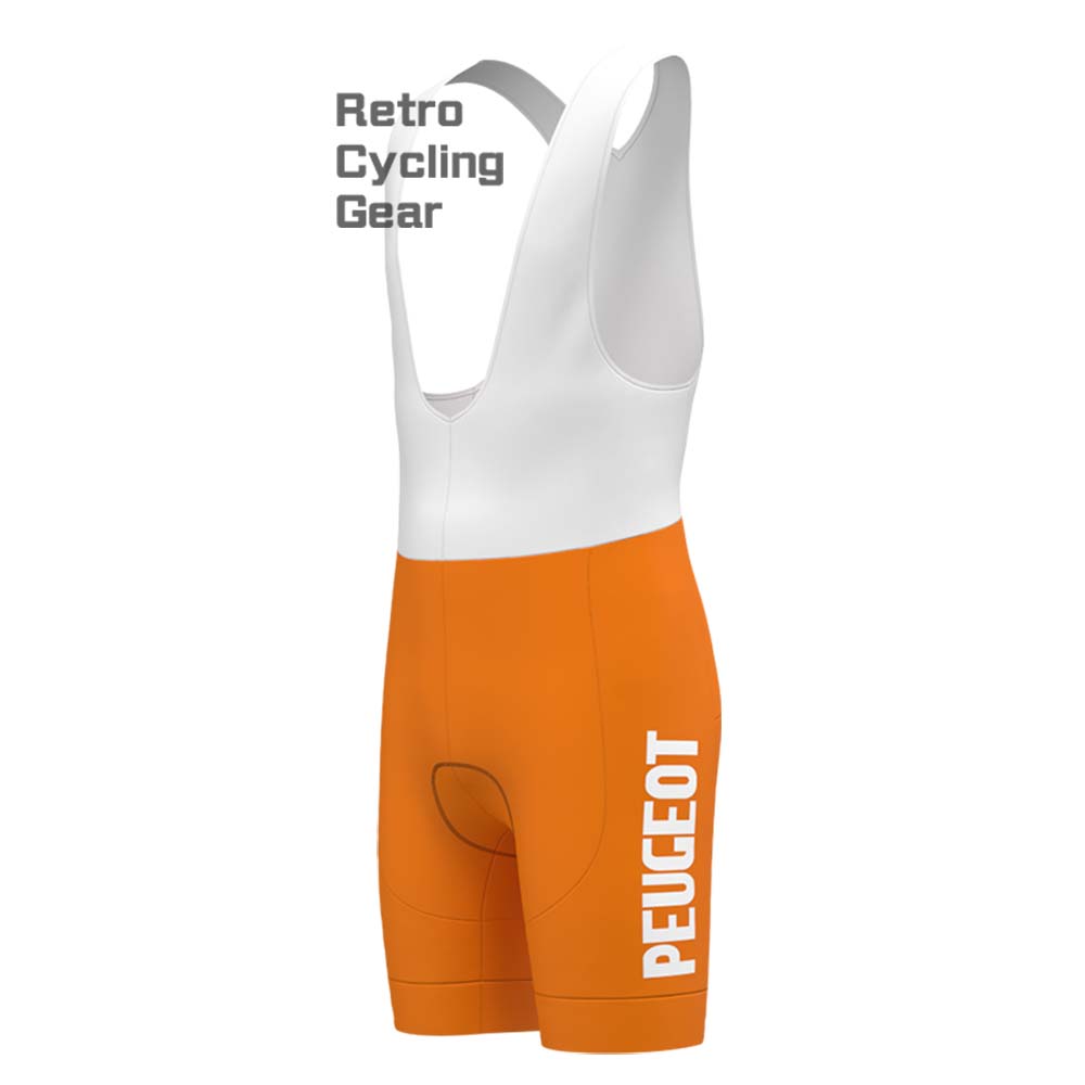 Orange PEUGEOT Retro Long Sleeve Cycling Kits