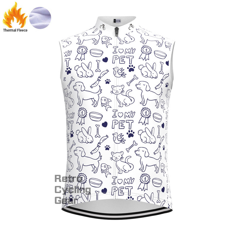 Fleece Cartoon animal Retro Cycling Vest