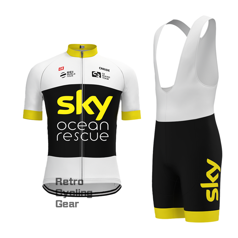 2018 sky Retro Long Sleeve Cycling Kits