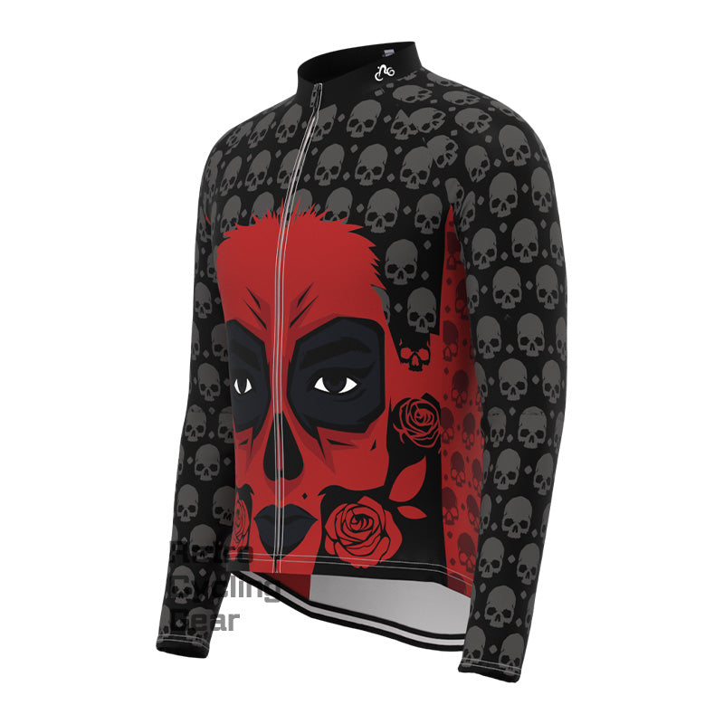 Red Skull Fleece Long Sleeve Jersey