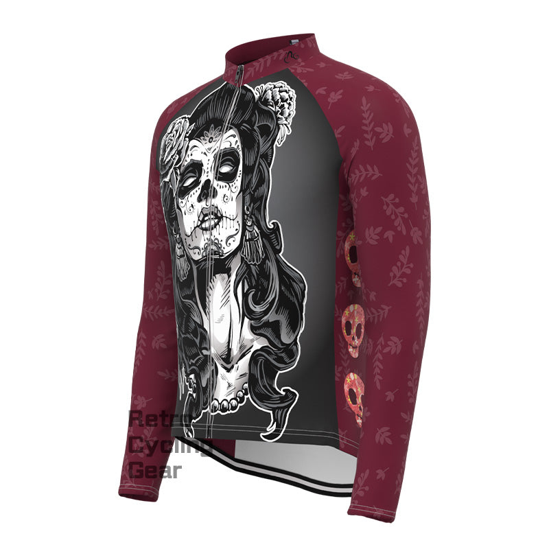 Female skull Fleece Long Sleeve Jersey