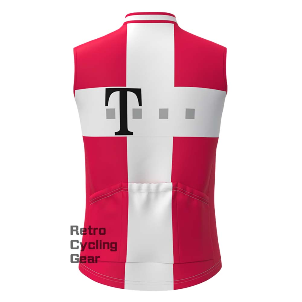 T Red Fleece Retro Cycling Vest