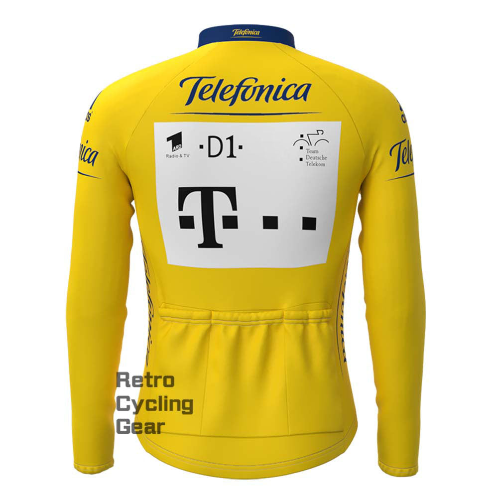 T yellow Retro Long Sleeve Cycling Kits