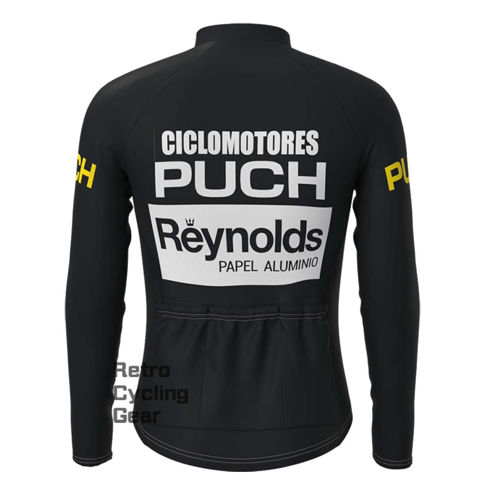 Black Reynolds Fleece Retro Long Cycling Kits