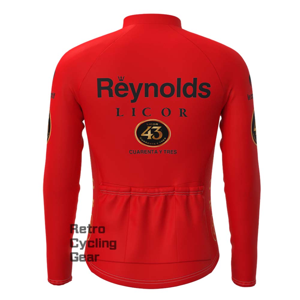 43 red Reynolds Retro Long Sleeve Jersey