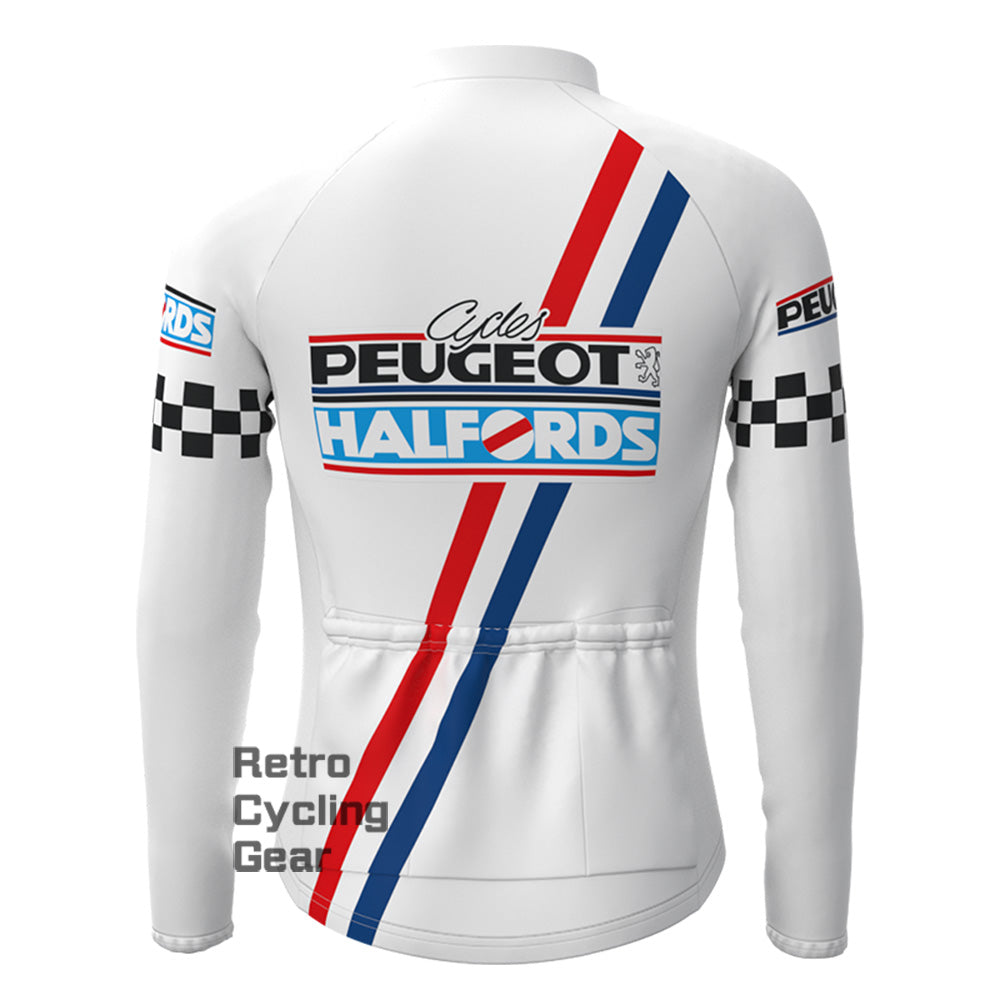 PEUGEOT Halfords Fleece Retro Long Sleeves Jerseys