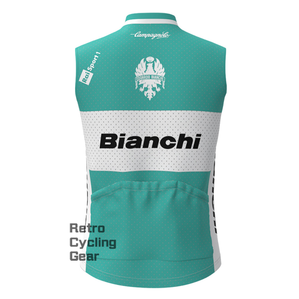 blue Bianchi Fleece Cycling Vest