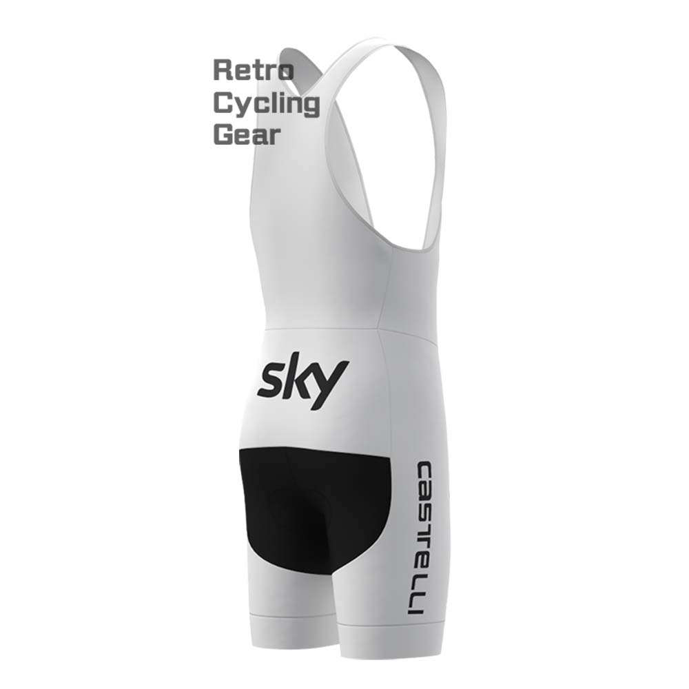 2017 white sky Retro Bib Cycling Shorts