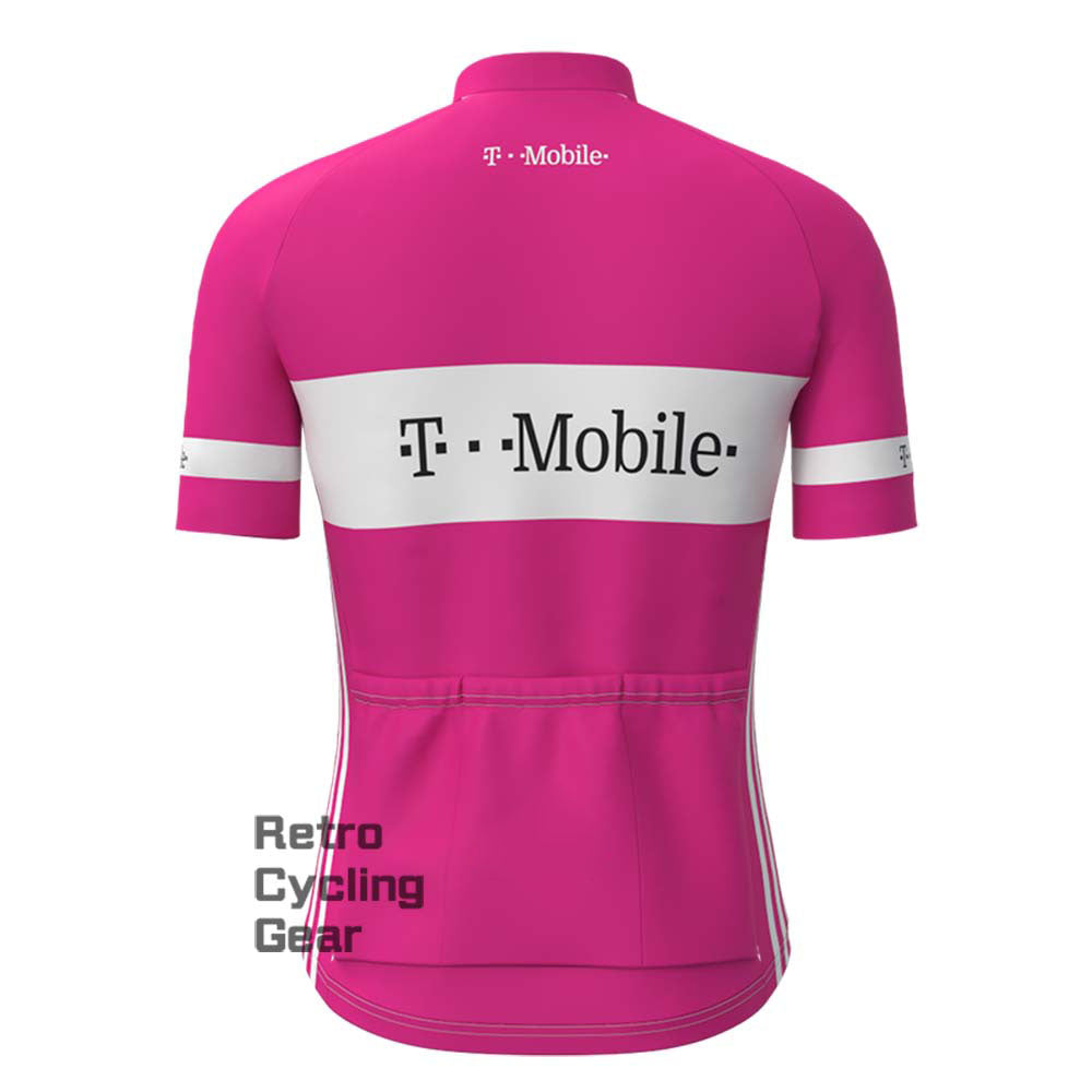 T-Mobile purple Retro Short Sleeve Cycling Jersey