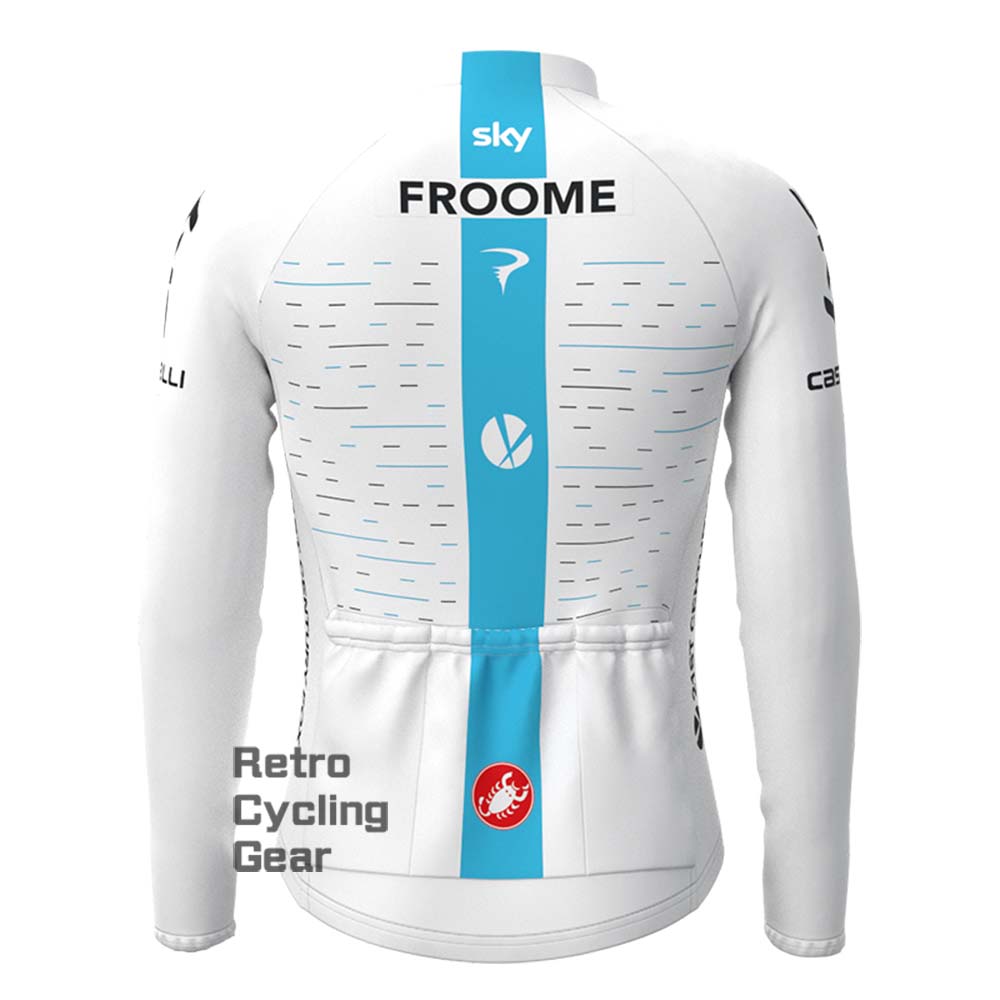 2018 white sky Fleece Retro Long Sleeves Jerseys