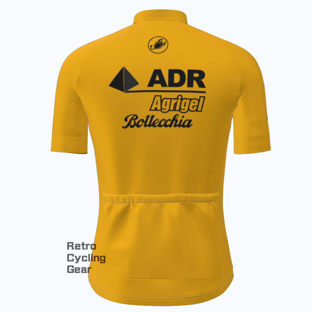 Yellow-ADR Retro Short Sleeve Cycling Kits