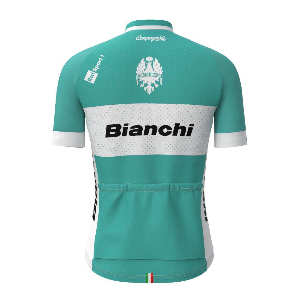 blue Bianchi Short Sleeve Cycling Kits