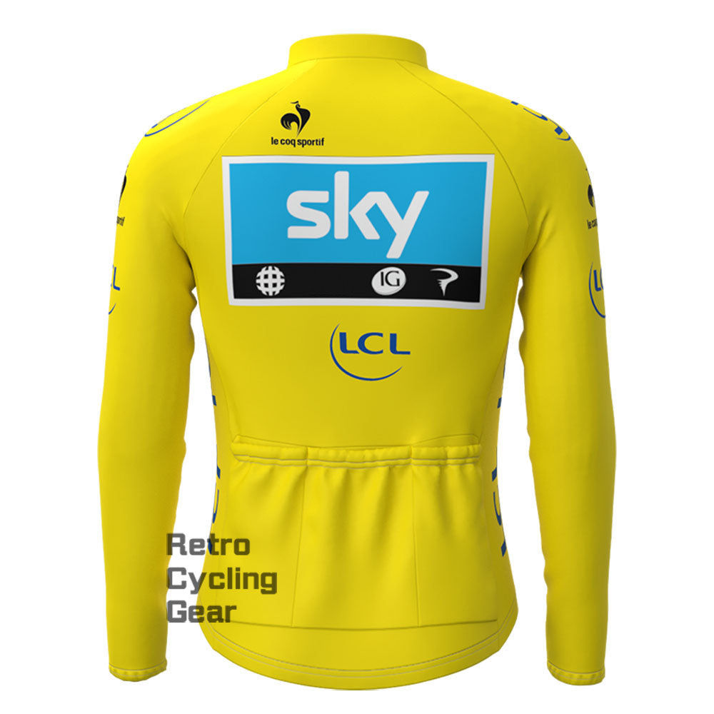 2012 yellow sky Fleece Retro Long Sleeves Jerseys