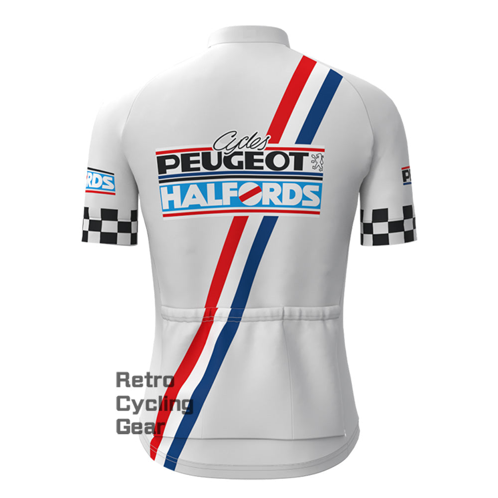 PEUGEOT Halfords Retro Short Sleeve Cycling Kits