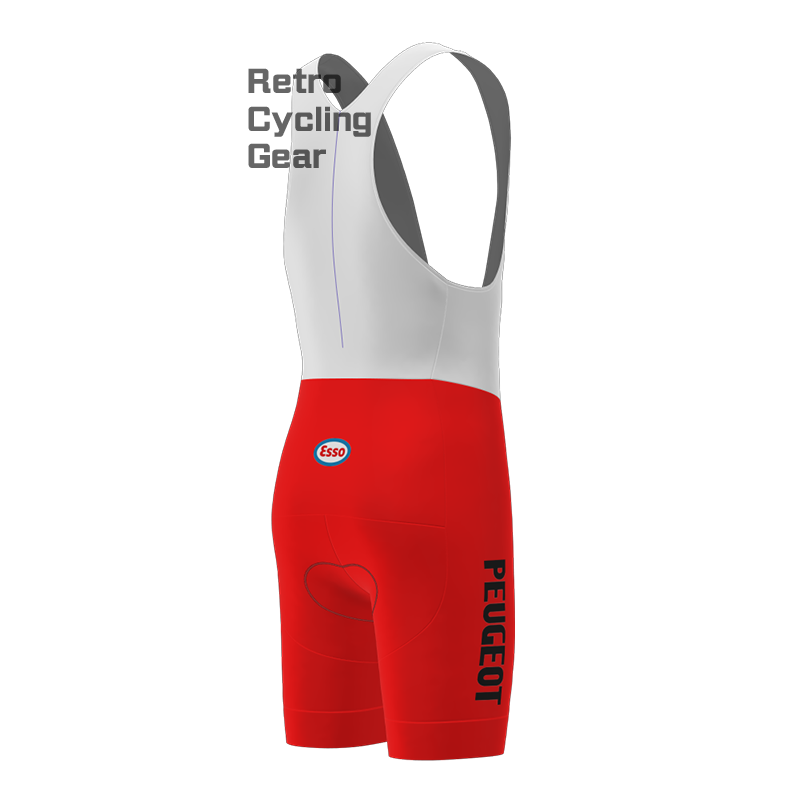 Red Peugeot Retro Short Sleeve Cycling Kits