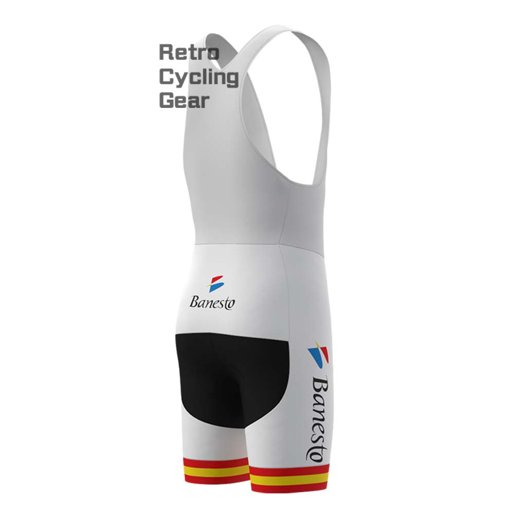 White Banesto Retro Bib Cycling Shorts