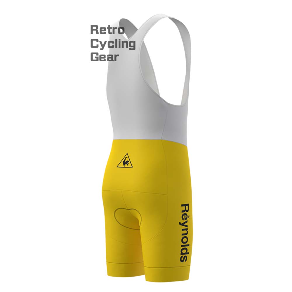 1990s yellow Reynolds Retro Bib Cycling Shorts