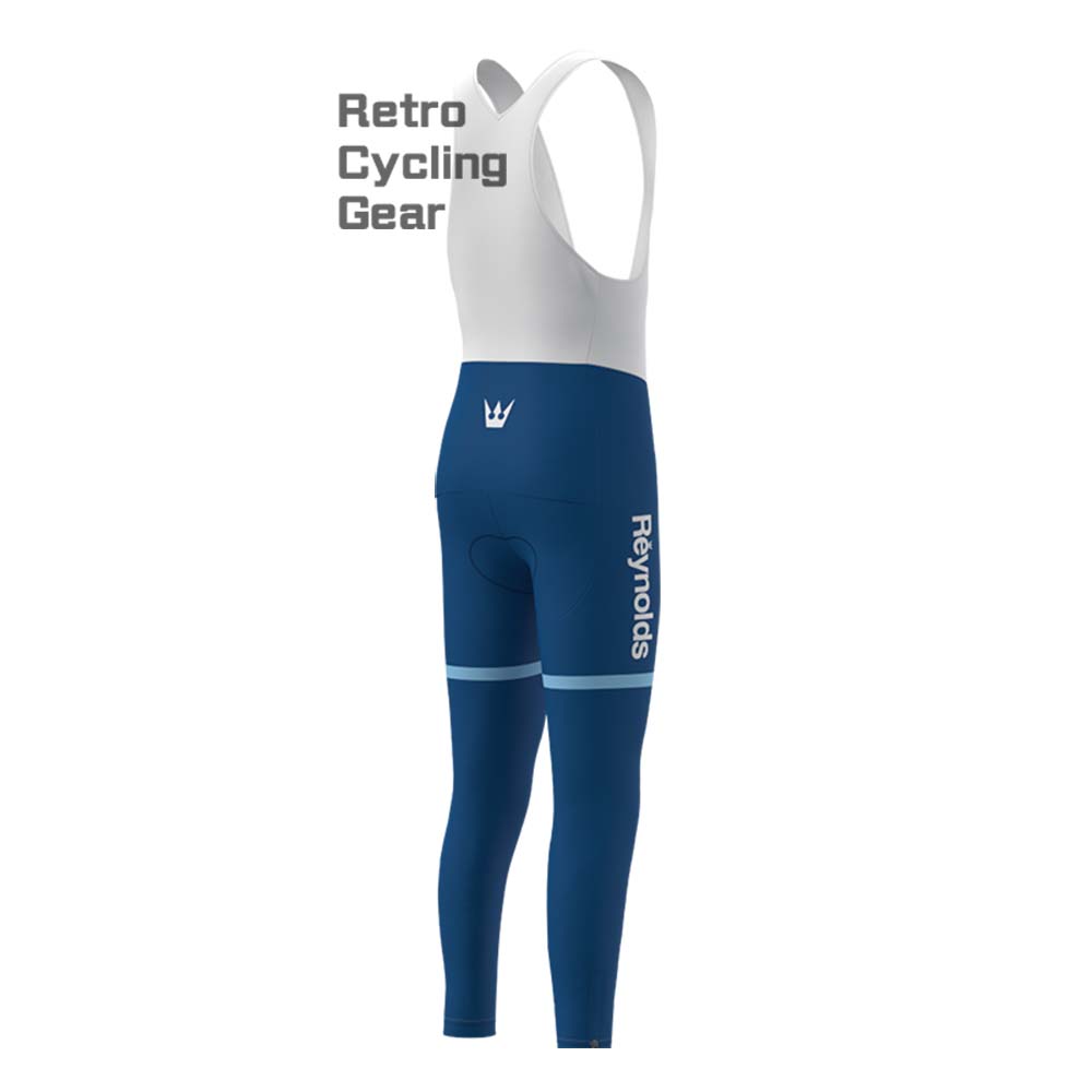 1990s blue Reynolds Fleece Retro Cycling Bib Pants