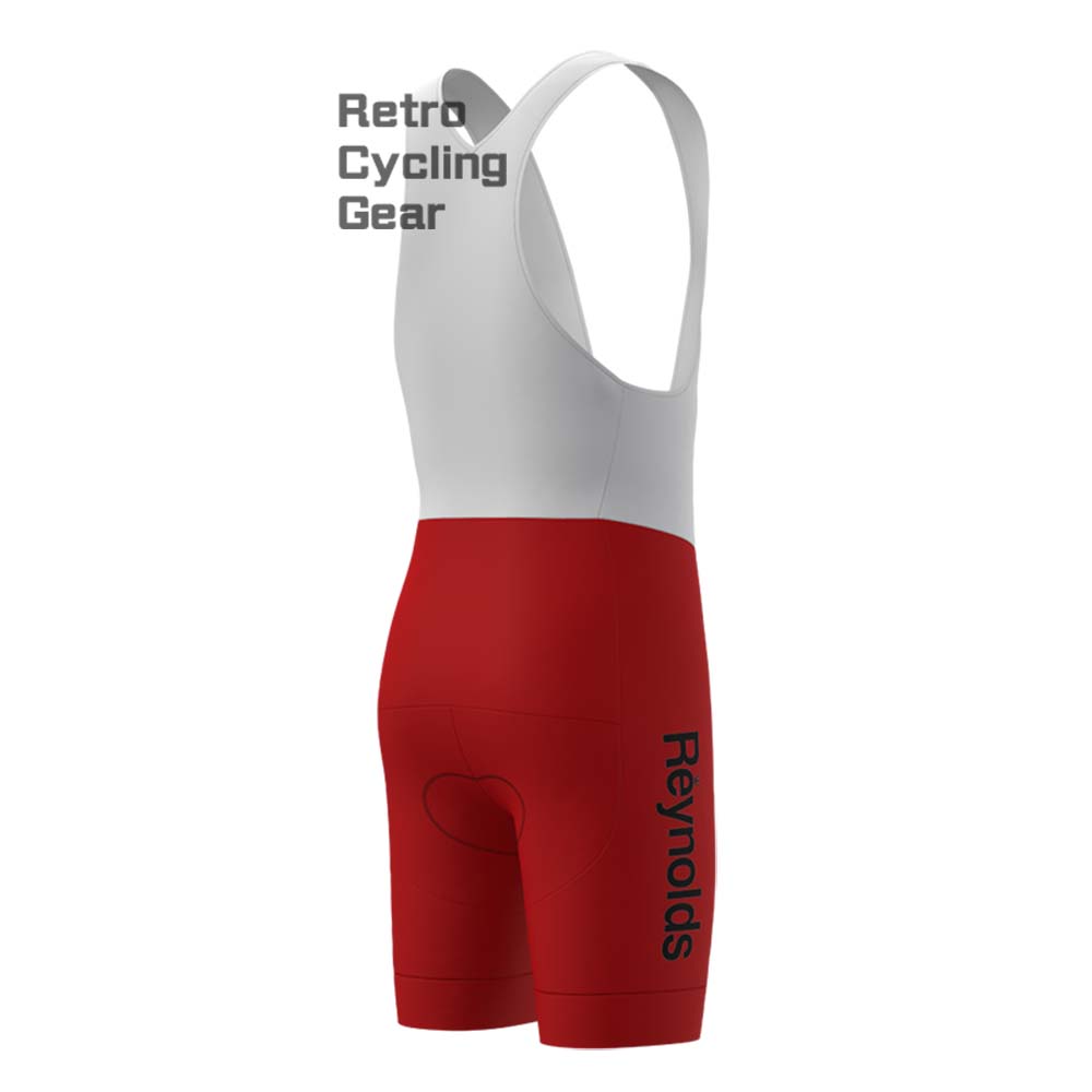 Red Reynolds Retro Bib Cycling Shorts