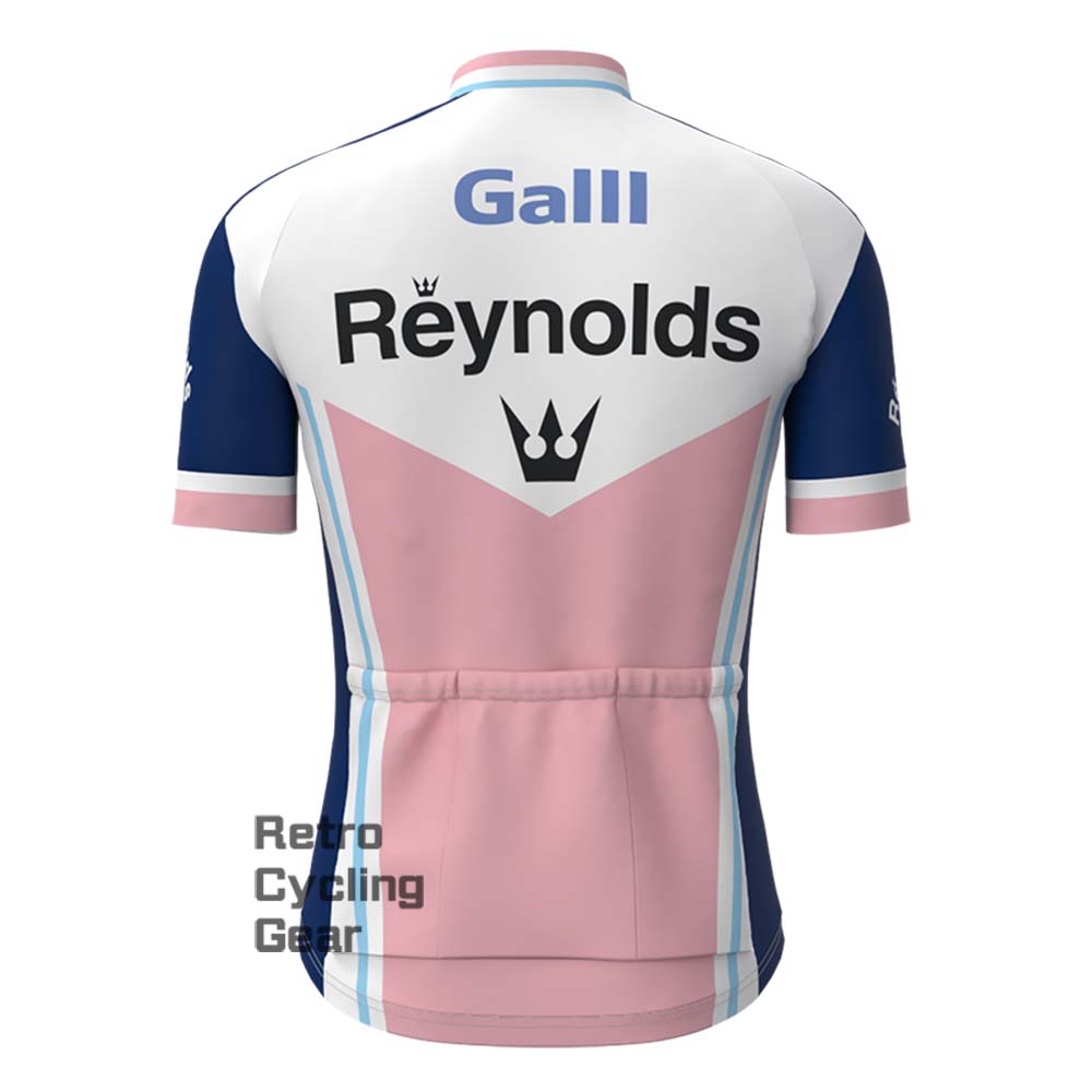 1990s Pink Reynolds Retro Short Sleeve Cycling Jersey