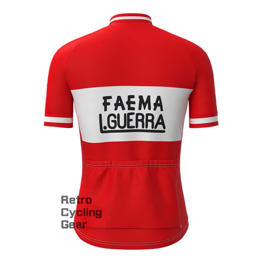 Red FAEMA Retro Short Sleeve Cycling Kits