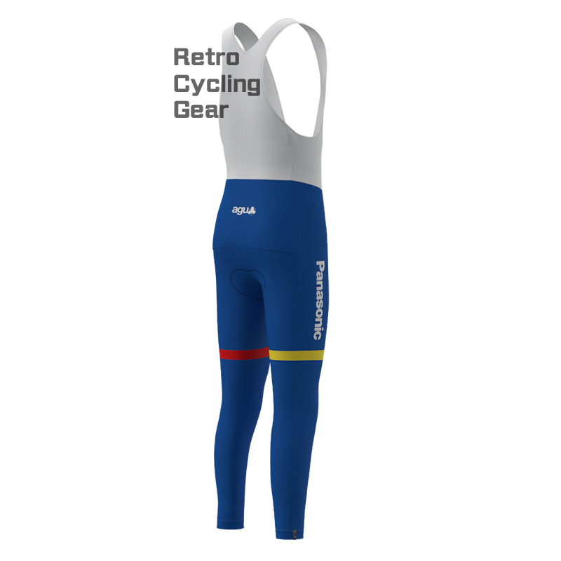 1980s Panasonic Fleece Retro Cycling Bib Pants