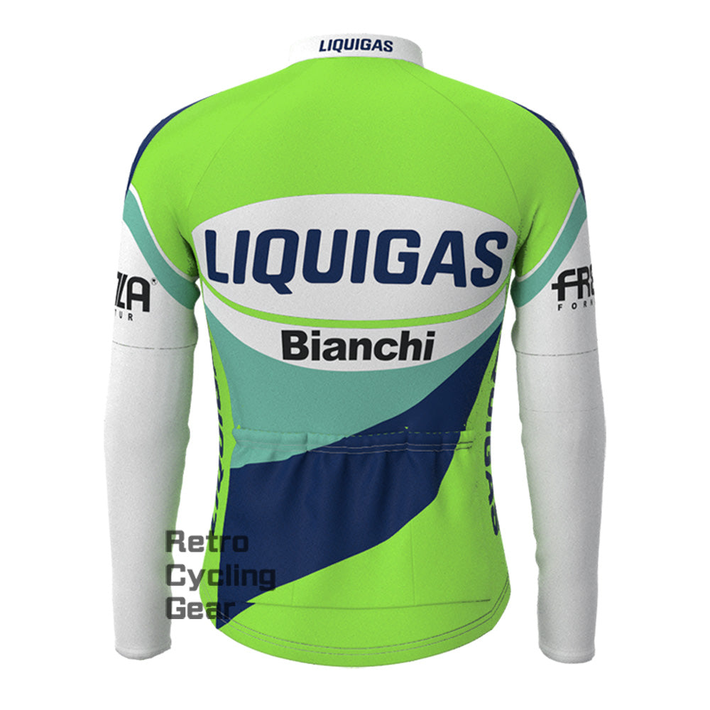 2005 Bianchi Fleece Retro Long Sleeves Jerseys