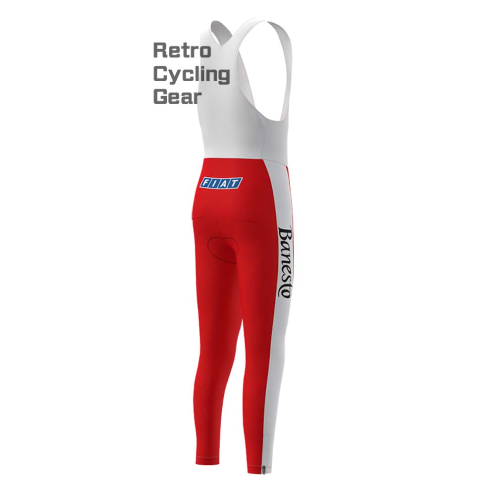 Red Banesto Retro Long Sleeve Cycling Kits