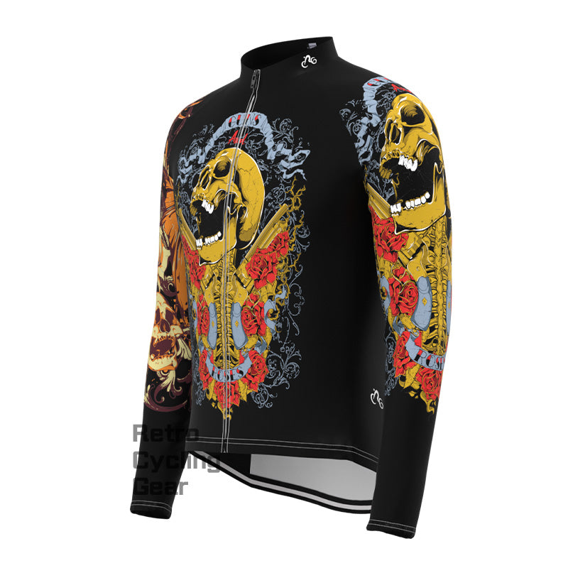 Scary skull Fleece Long Sleeve Jersey