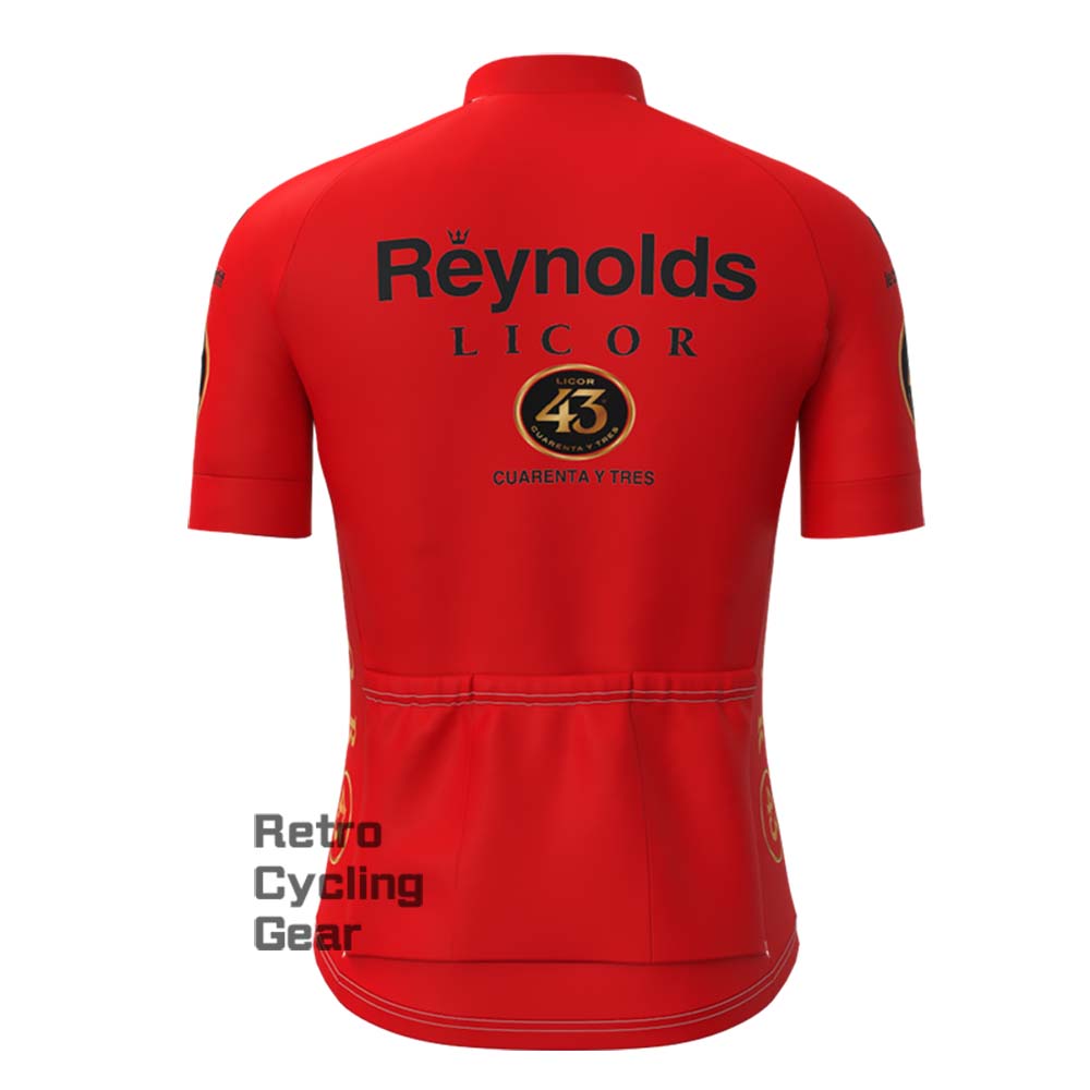 43 red Reynolds Retro Short Sleeve Cycling Kits