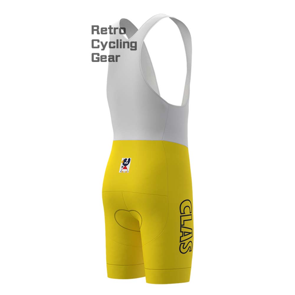 CLAS Yellow Retro Short Sleeve Cycling Kits