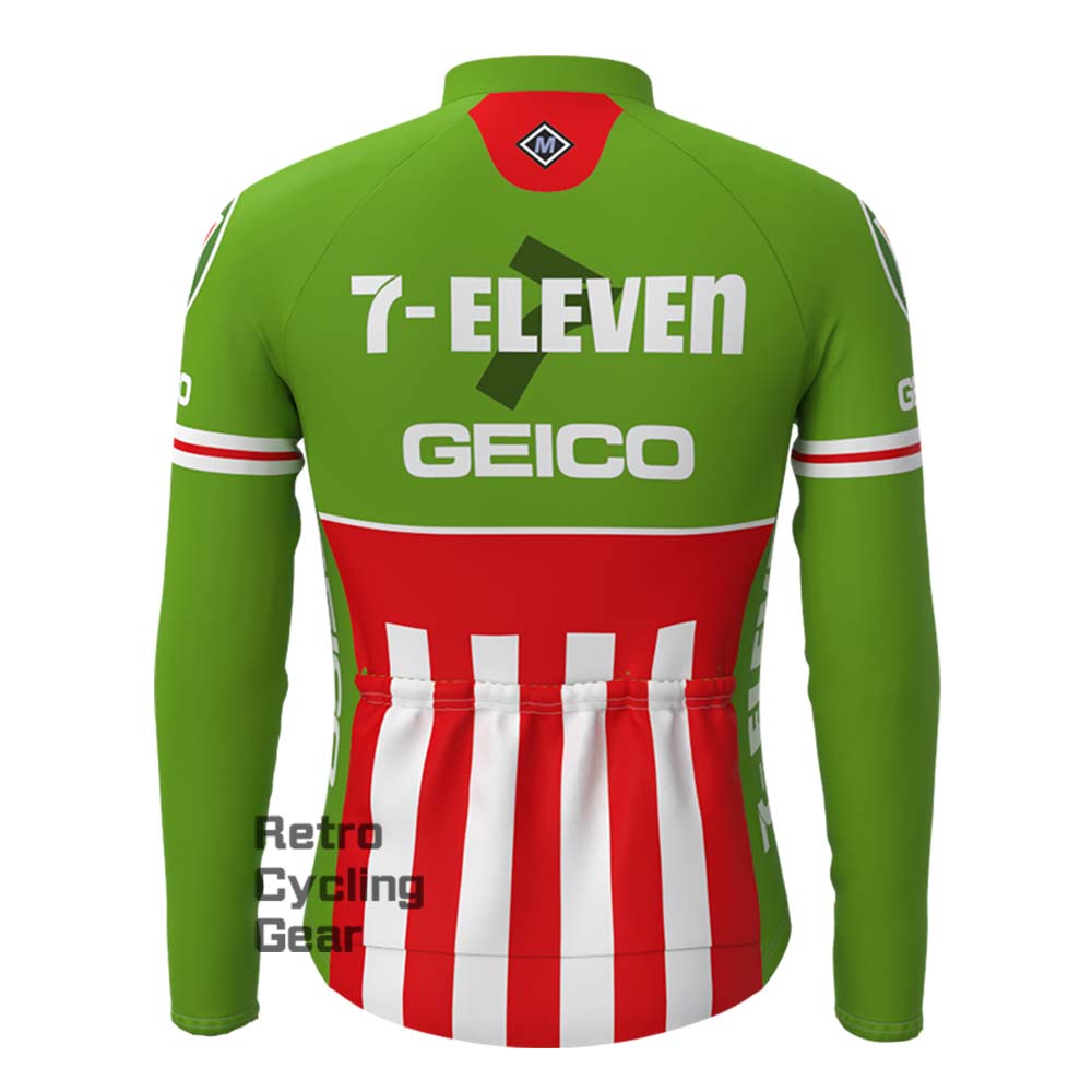 7-ELEVEN Green Retro Long Sleeve Jersey