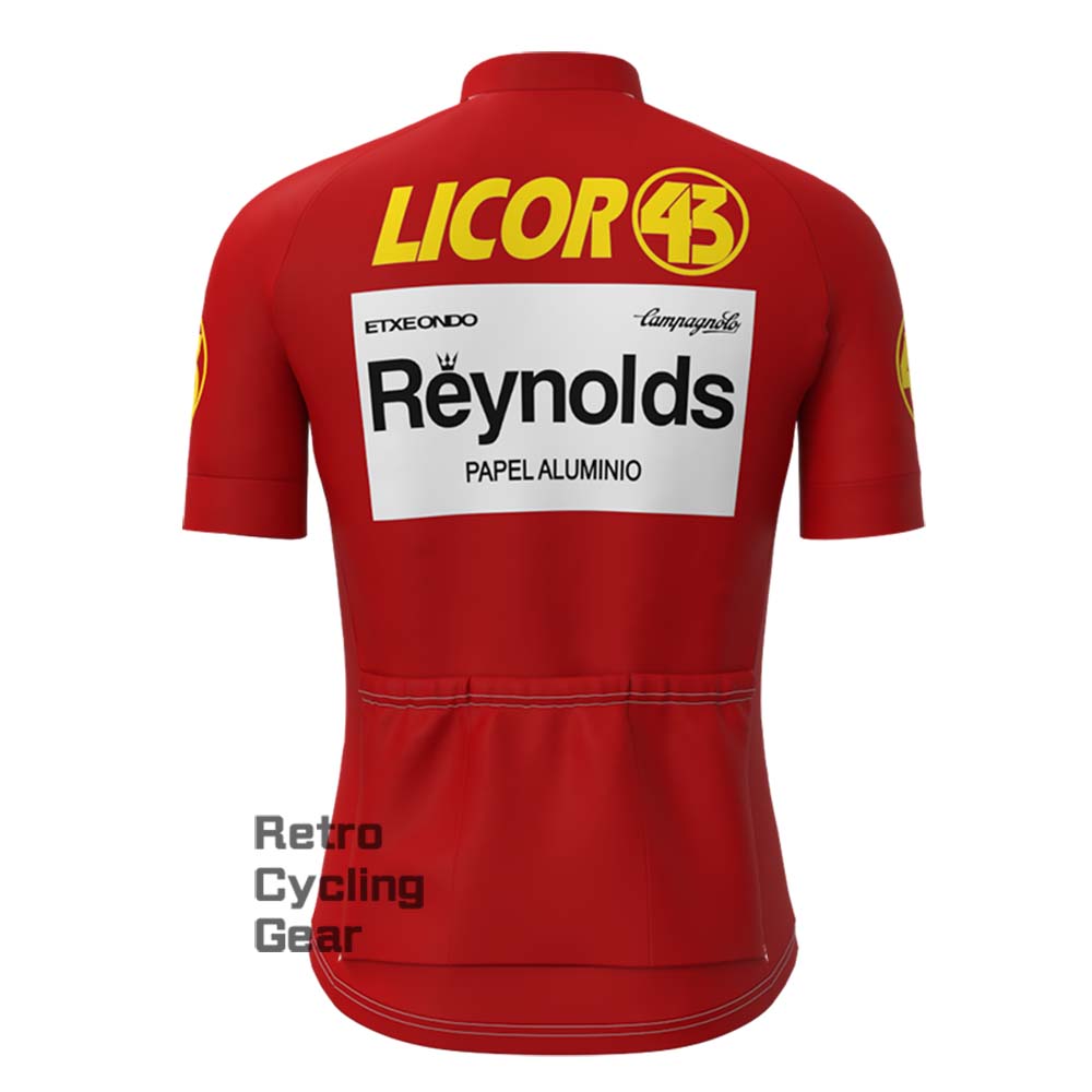 Red Reynolds Retro Short Sleeve Cycling Kits