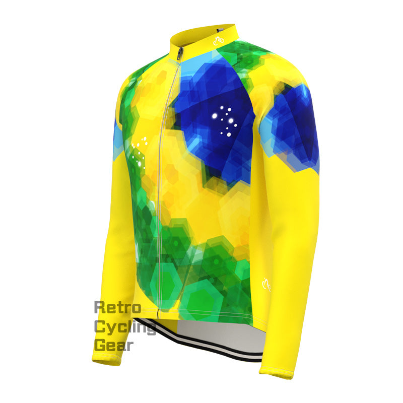 Glass yellow Fleece Long Sleeve Jersey