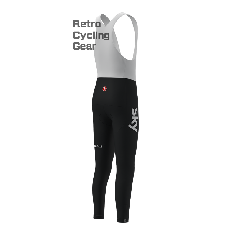 sky Fleece Retro Cycling Bib Pants