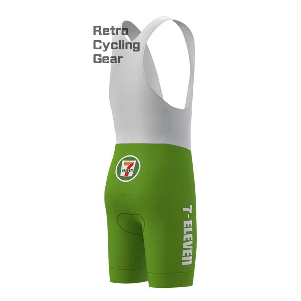 7-ELEVEN Green Retro Bib Cycling Shorts