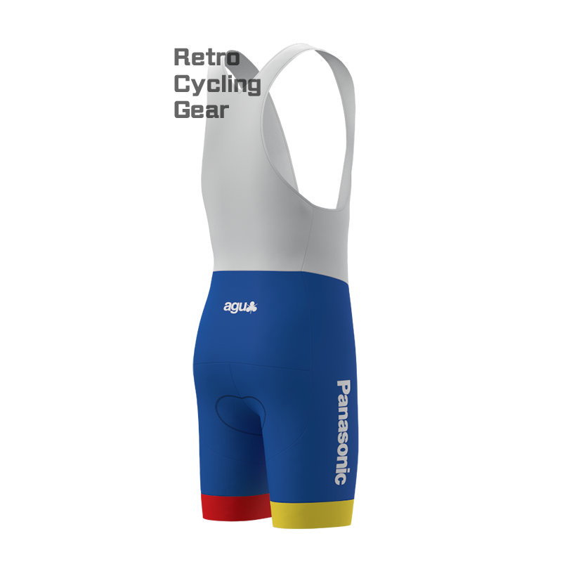 1980s Panasonic Retro Bib Cycling Shorts