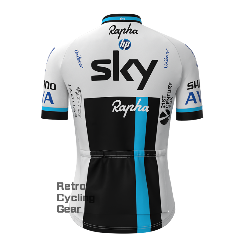 white sky Retro Short Sleeve Cycling Jersey