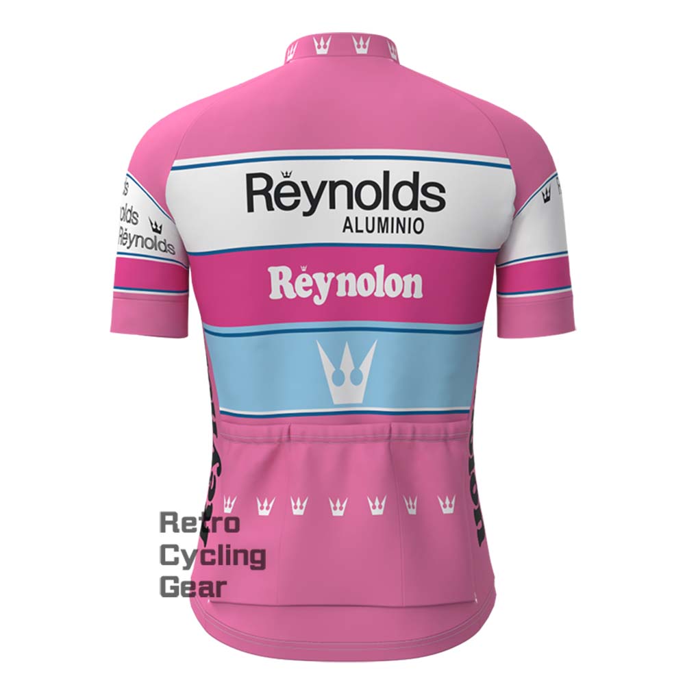 Pink Reynolds Retro Short Sleeve Cycling Kits