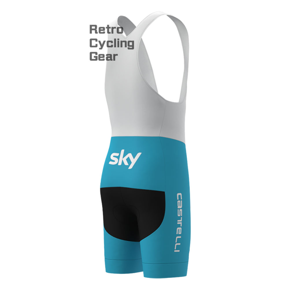 2018 blue sky Retro Bib Cycling Shorts