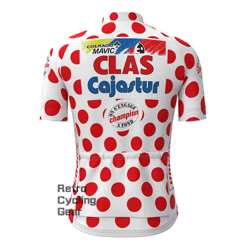 Red dot CLAS Retro Short Sleeve Cycling Jersey