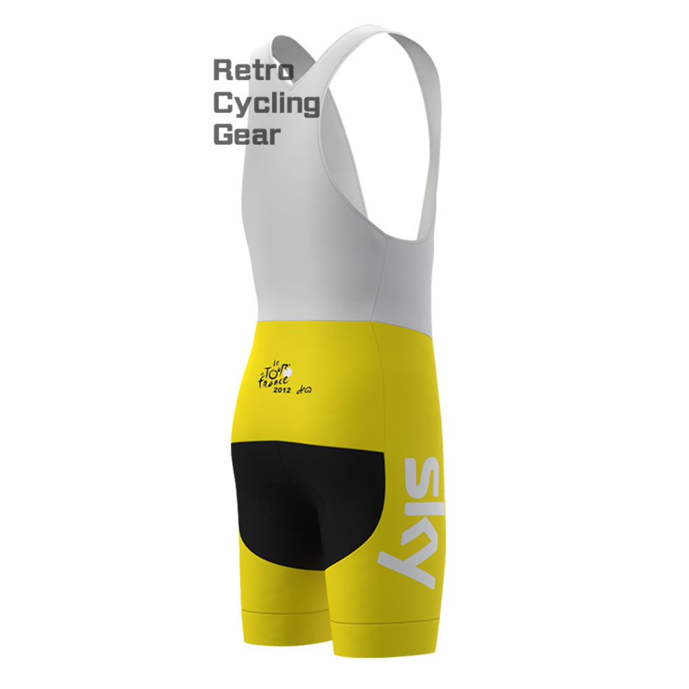 2012 yellow sky Retro Bib Cycling Shorts