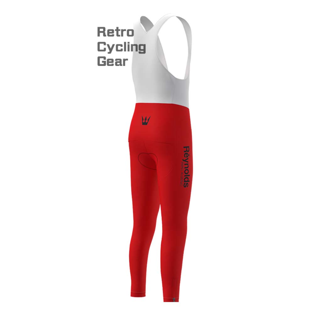 1980s red Reynolds Fleece Retro Cycling Bib Pants