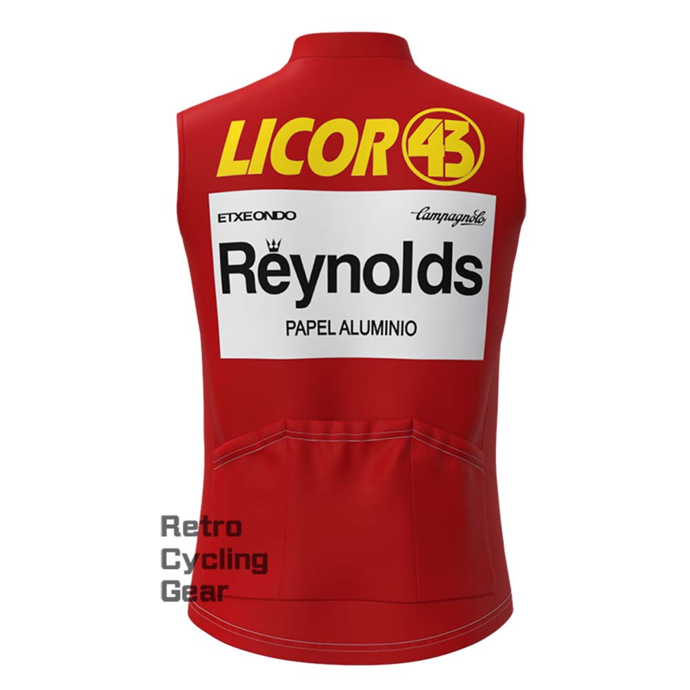 Red Reynolds Fleece Retro Cycling Vest