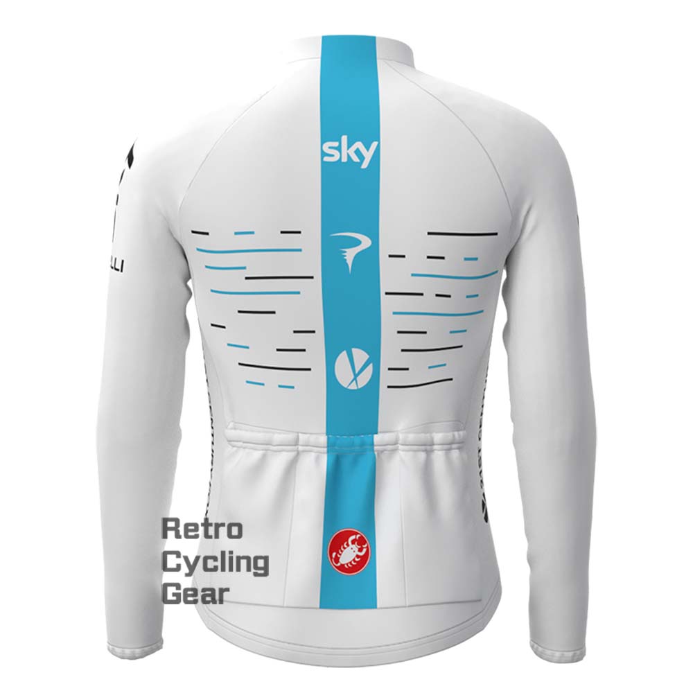 2017 white sky Retro Long Sleeve Cycling Kits