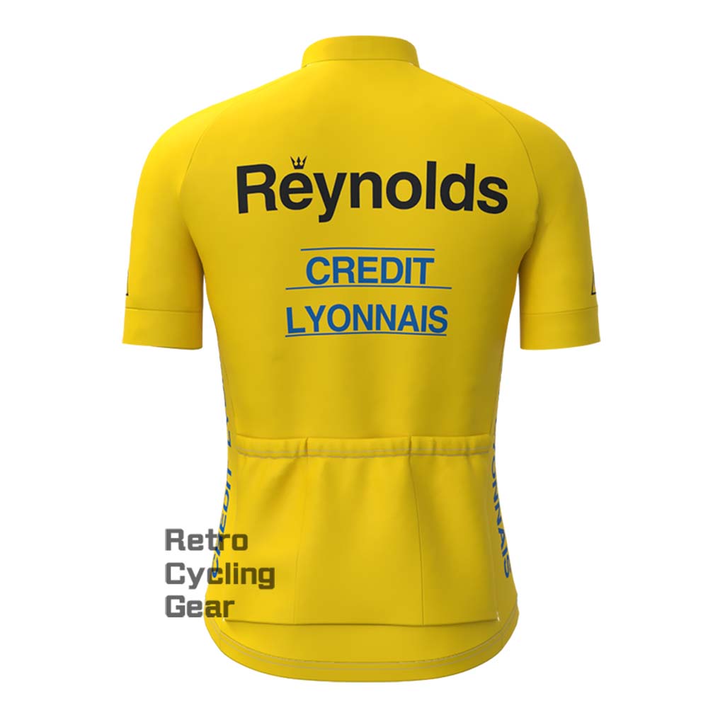 1990s yellow Reynolds Retro Short Sleeve Cycling Kits