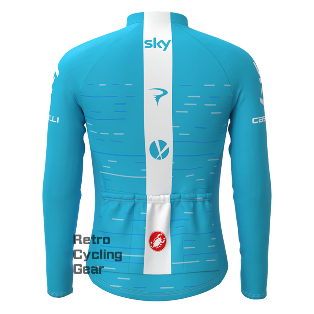 2018 blue sky Retro Long Sleeve Jersey