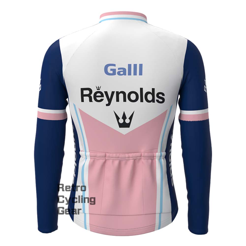 1990s Pink Reynolds Retro Long Sleeve Cycling Kits