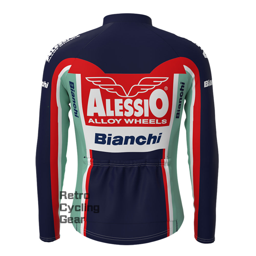 2004 Bianchi Fleece Retro Long Sleeves Jerseys