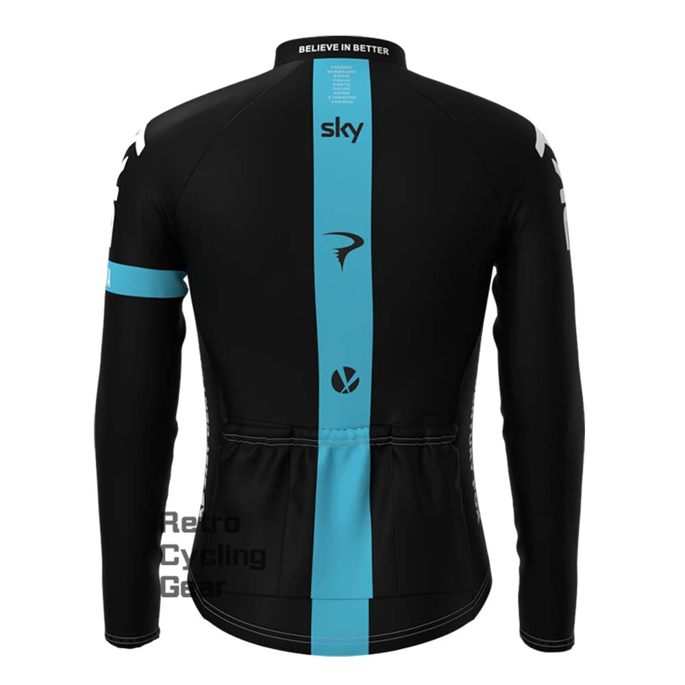 2016 black sky Fleece Retro Long Sleeves Jerseys